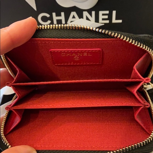 Authentic Chanel Quilted Zip Around Coin Purse - Picture 8 of 11